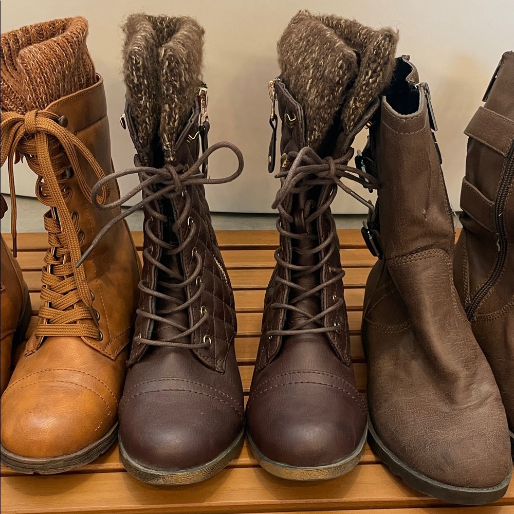 SET OF 4 BROWN BOOTS!! BUNDLE! 4 Neutral Brown Boots! SEE SIZES IN DESCRIPTION! - Picture 5 of 17